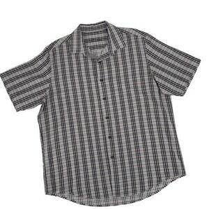 Tasso Elba Plaid‎ Button-Up Shirt L
